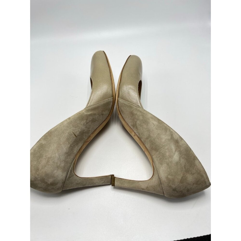 New! Jill sander beige leather suede Heels sz 6.5 (37 EU) - Picture 9 of 11